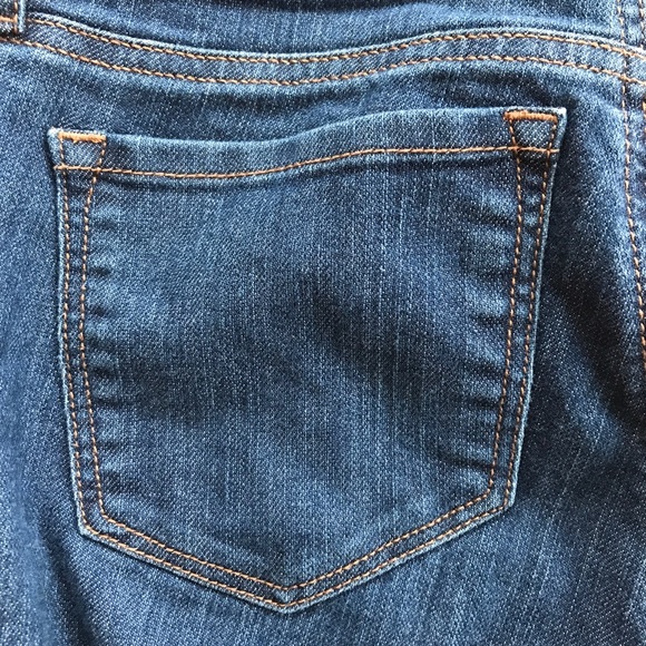 Loft Outlet 2P Original Straight Raw Edge Cuff Ankle Blue Jeans EUC - Picture 8 of 12